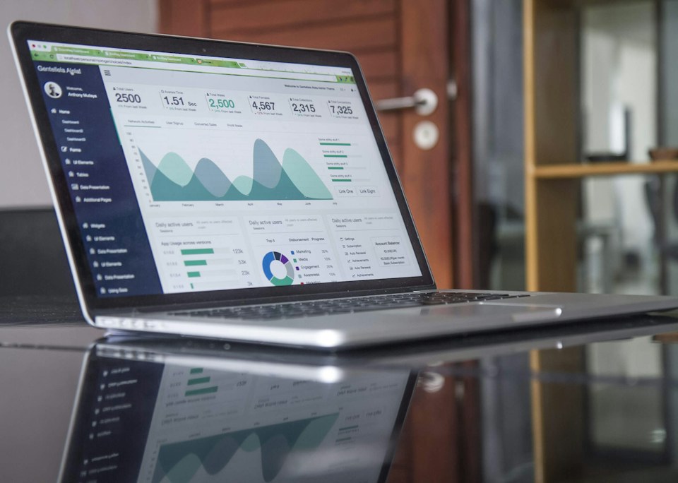 Analytics dashboard displaying newsletter delivery and survey response metrics